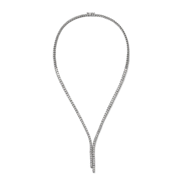 5.00ct Lab Diamond Drop Tennis Necklace in 9K White Gold H/SI